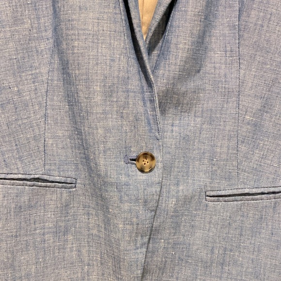 Ann Taylor Loft blazer 2P medium denim Color - Picture 3 of 6